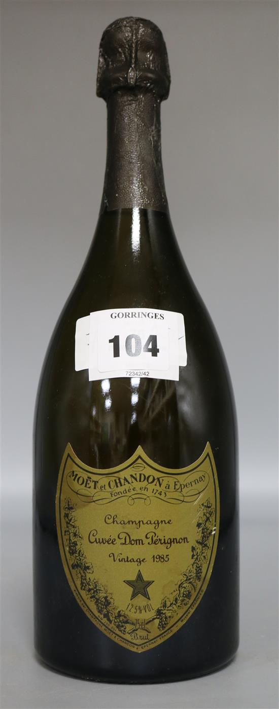One bottle of Dom Perignon Vintage Champagne, 1985, (level base of foil).